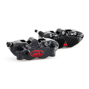 hel v2 100mm solid billet 4 piston front radial brake calipers with finned back