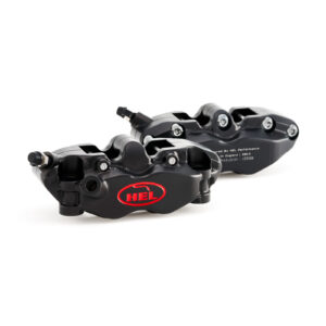 hel v2 108mm solid billet 4 piston front radial brake calipers with flat back