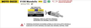 moto guzzi v100 mandello 2025 2026 arrow exhaust
