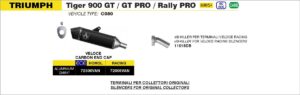 triumph tiger 900 gt 2024 2026 arrow exhaust