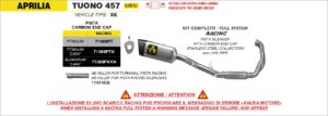 arrow exhaust aprilia tuono 457 2025 2026